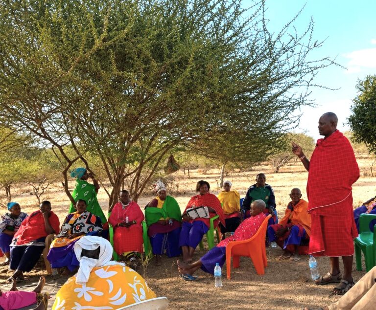 Addressing villagers for the Restore Project